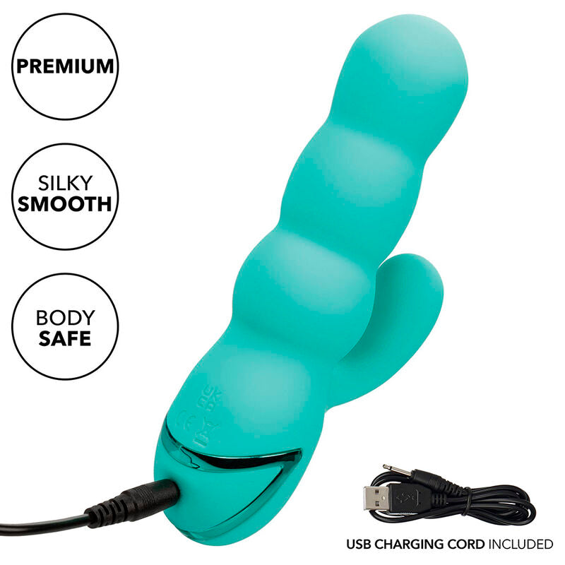CALEXOTICS - DEL MAR DIVA VIBRADOR RABBIR AQUA GREEN BY CALIFORNIA DREAMING