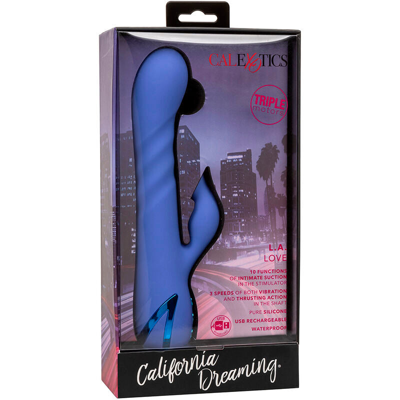 CALEXOTICS - LA LOVE VIBRADOR Y SUCTOR AZUL DE CALIFORNIA DREAMING