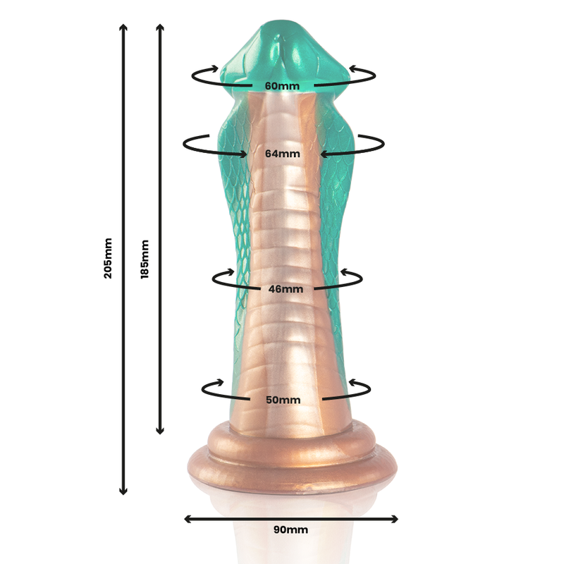 ÉPICO - DILDO DE PITÓN COBRA VERDE