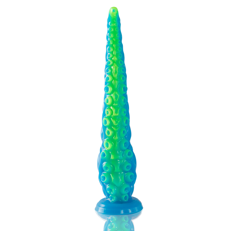 ÉPICO - DILDO FLUORESCENTE CON TENTÁCULOS FINOS SCYLLA DE GRAN TAMAÑO