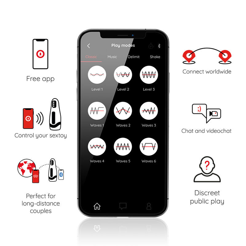 ONINDER - MASTURBADOR MASCULINO RECARGABLE SEÚL 10 VELOCIDADES - APLICACIÓN GRATUITA