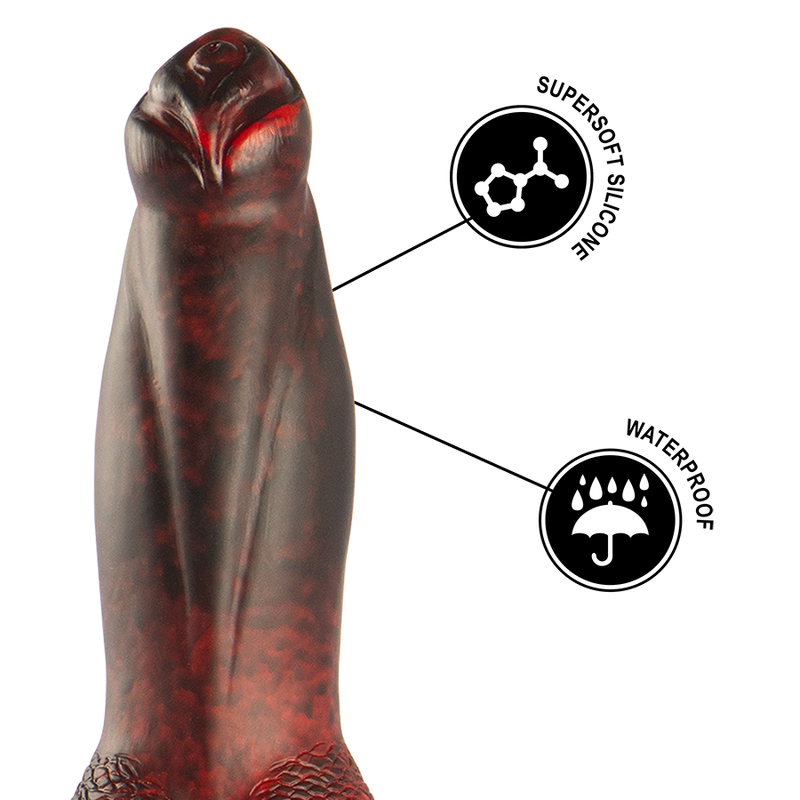 EPIC - DILDO PROMETHEUS TITAN EN LLAMAS CONTROL REMOTO RECARGABLE