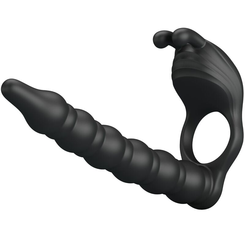 PRETTY LOVE - ANILLO PARA EL PENE BLACKNEY CON TAPÓN VIBRADOR NEGRO