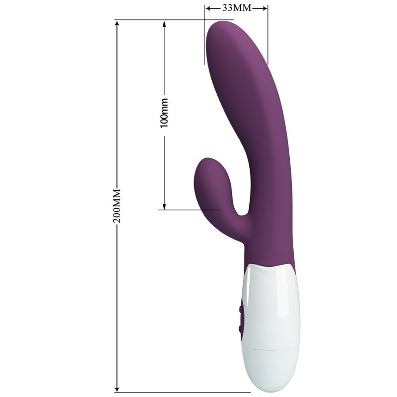 PRETTY LOVE - VIBRADOR ALVIS RABBIT Y PUNTO G MORADO