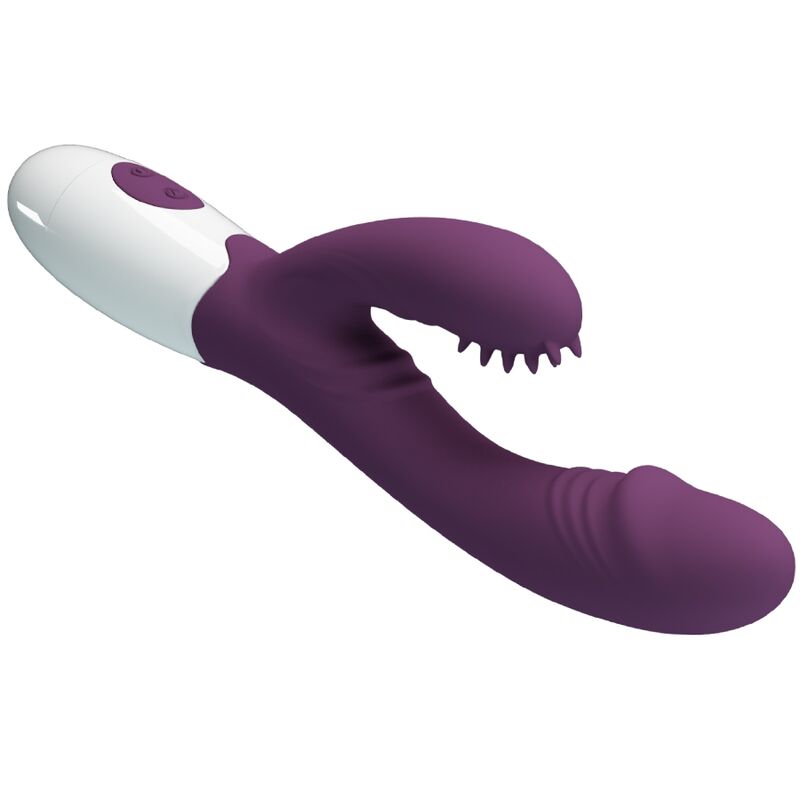 PRETTY LOVE - VIBRADOR CONEJO ANDRE Y ESTIMULADOR DEL PUNTO G MORADO