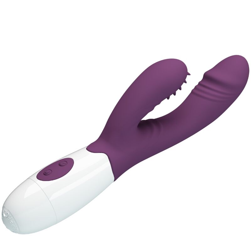 PRETTY LOVE - VIBRADOR CONEJO ANDRE Y ESTIMULADOR DEL PUNTO G MORADO