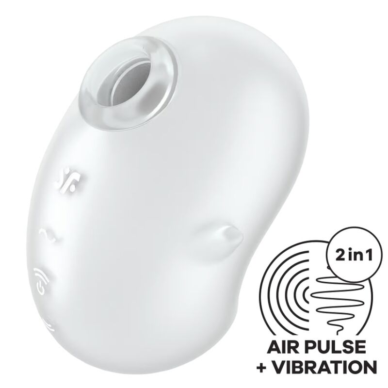 SATISFYER - CUTIE GHOST VIBRADOR DE APLICACIÓN BLANCO