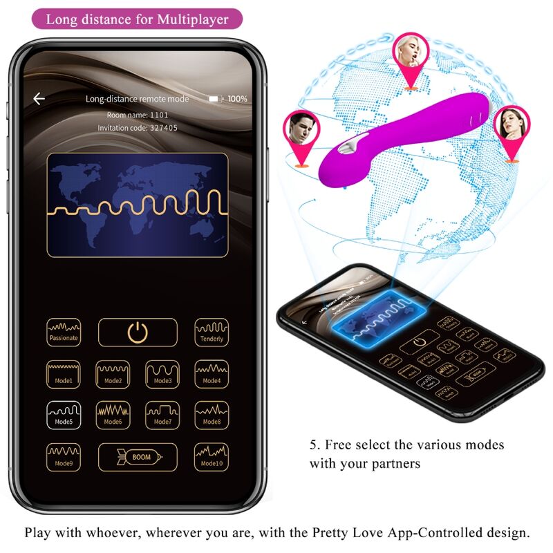 PRETTY LOVE - VIBRADOR ELECTROSHOCK HECTOR APP GRATIS VIOLETA