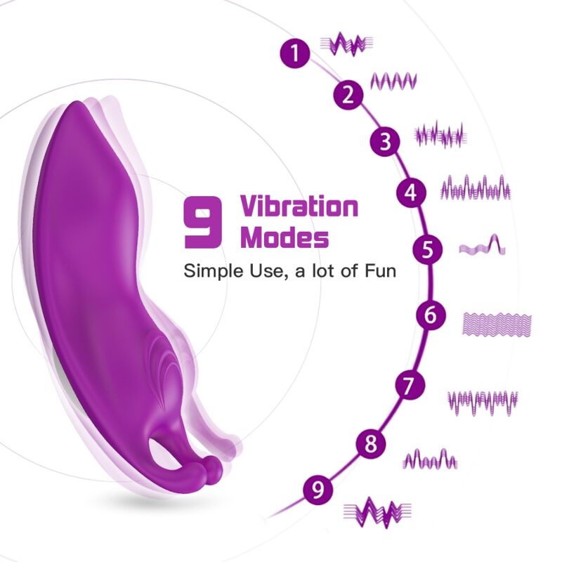 ARMONY - HONEYBEE BRAGUITAS VIBRADORAS CON CONTROL REMOTO PUNTO G MORADO