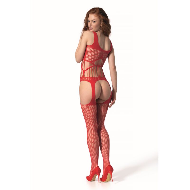 PASIÓN - BS 106 BODYSTOCKING ROJO TALLA ÚNICA