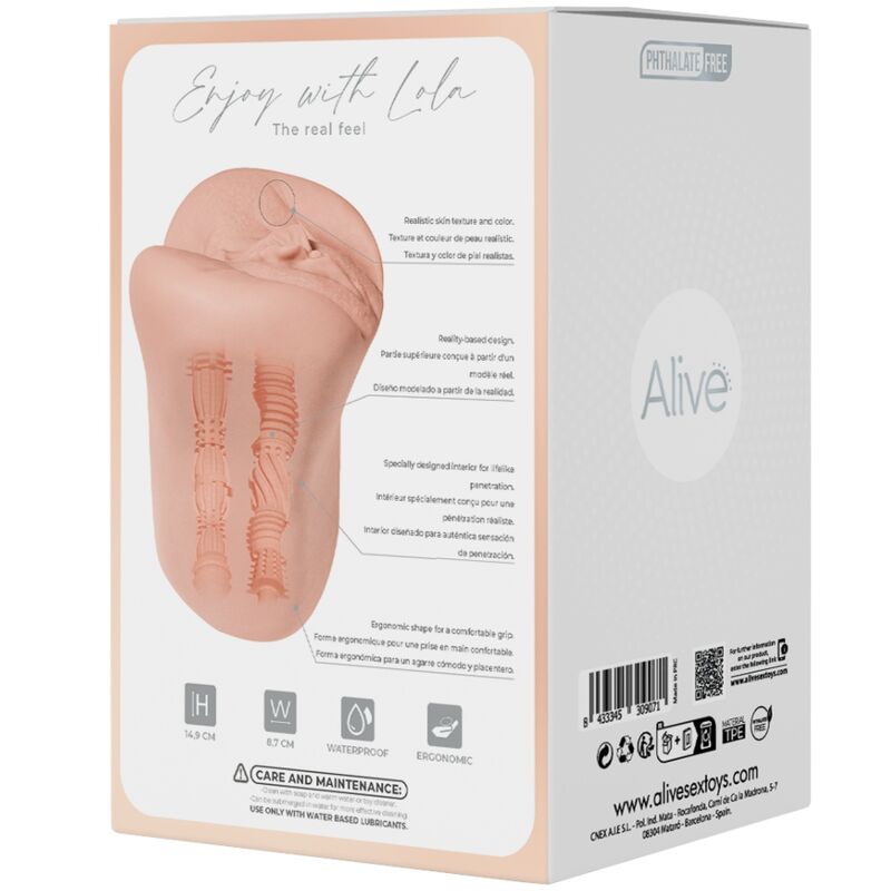 VIVO - LOLA DOBLE MASTURBADOR MASCULINO VAGINAL Y ANAL SUPER REALISTA CARNE