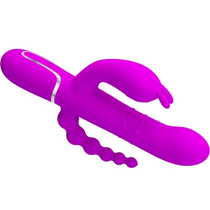 PRETTY LOVE - CAMMY VIBRADOR TRIPLE MULTIFUNCIÓN 4 EN 1 ROSA