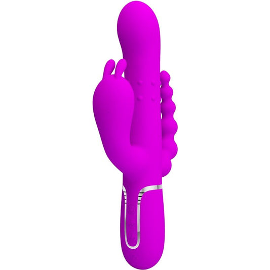 PRETTY LOVE - CAMMY VIBRADOR TRIPLE MULTIFUNCIÓN 4 EN 1 ROSA