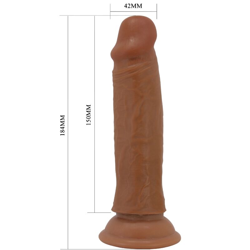 PRETTY LOVE - DILDO REALISTA QUENTIN 18 CM MARRÓN