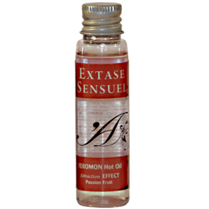 EXTASE SENSUAL - ACEITE DE MASAJE EFECTO CALOR CON FEROMONAS DE MARACUYÁ VIAJE 35 ML