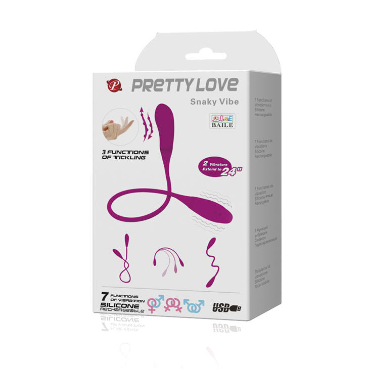 PRETTY LOVE - VIBRADOR INTELIGENTE SNAKY VIBE 7 V + 3 COSQUILLAS 