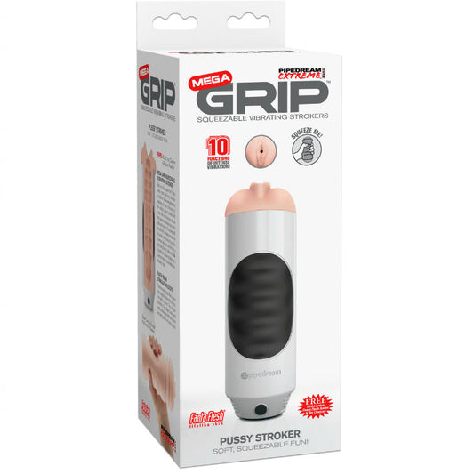 EXTREME TOYZ - MASTURBADOR VIBRADOR VAGINAL MEGA GRIP DE PIPEDREAM