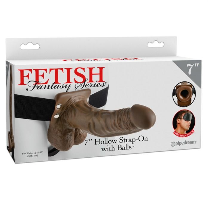 SERIE FETISH FANTASY - SERIE 7 STRAP-ON HUECO CON BOLAS