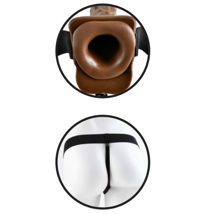 SERIE FETISH FANTASY - SERIE 7 STRAP-ON HUECO CON BOLAS