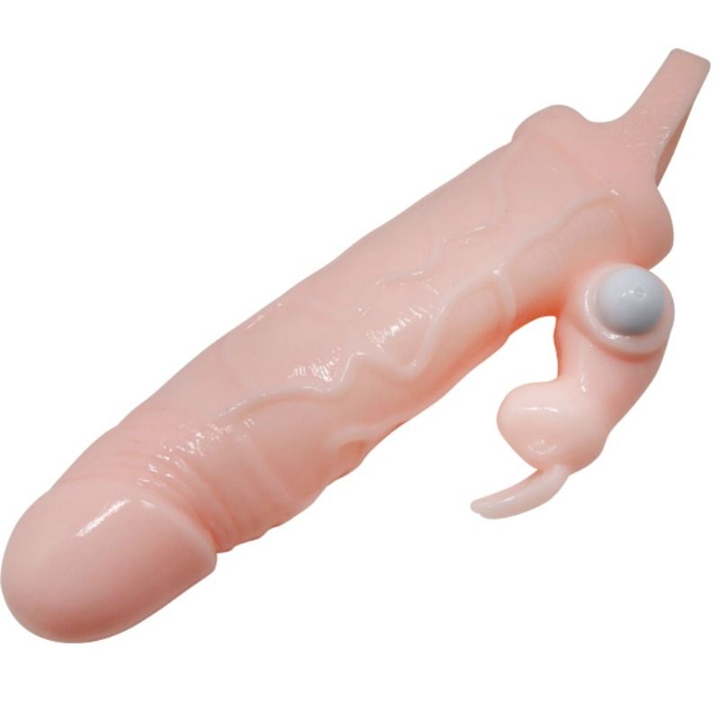 BAILE - FUNDA DE PENE BRAVE MAN CON CONEJO Y DOBLE MOTOR CARNE 16,5 CM