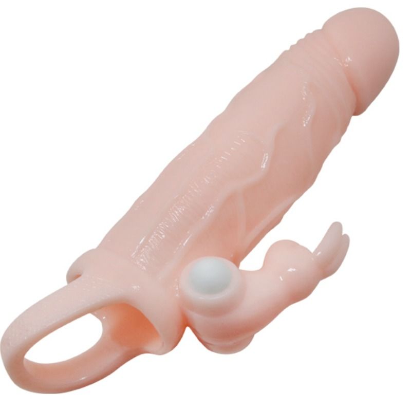 BAILE - FUNDA DE PENE BRAVE MAN CON CONEJO Y DOBLE MOTOR CARNE 16,5 CM