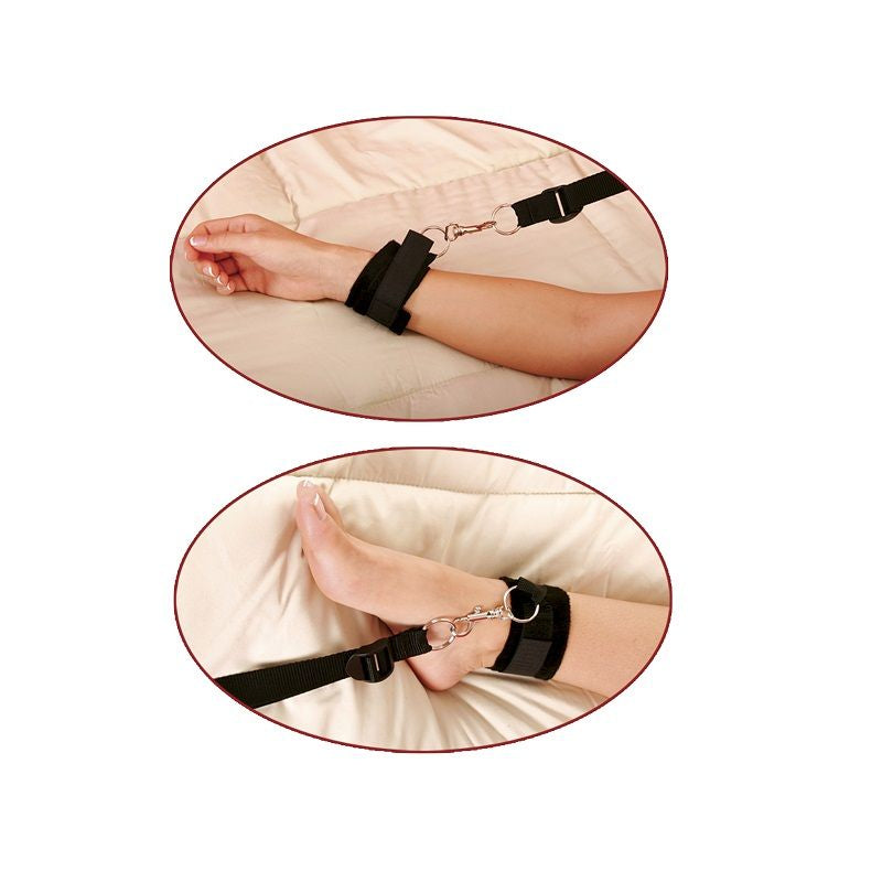 SERIE FETISH FANTASY - KIT DE SUJECIÓN CON ATaduras para Cama