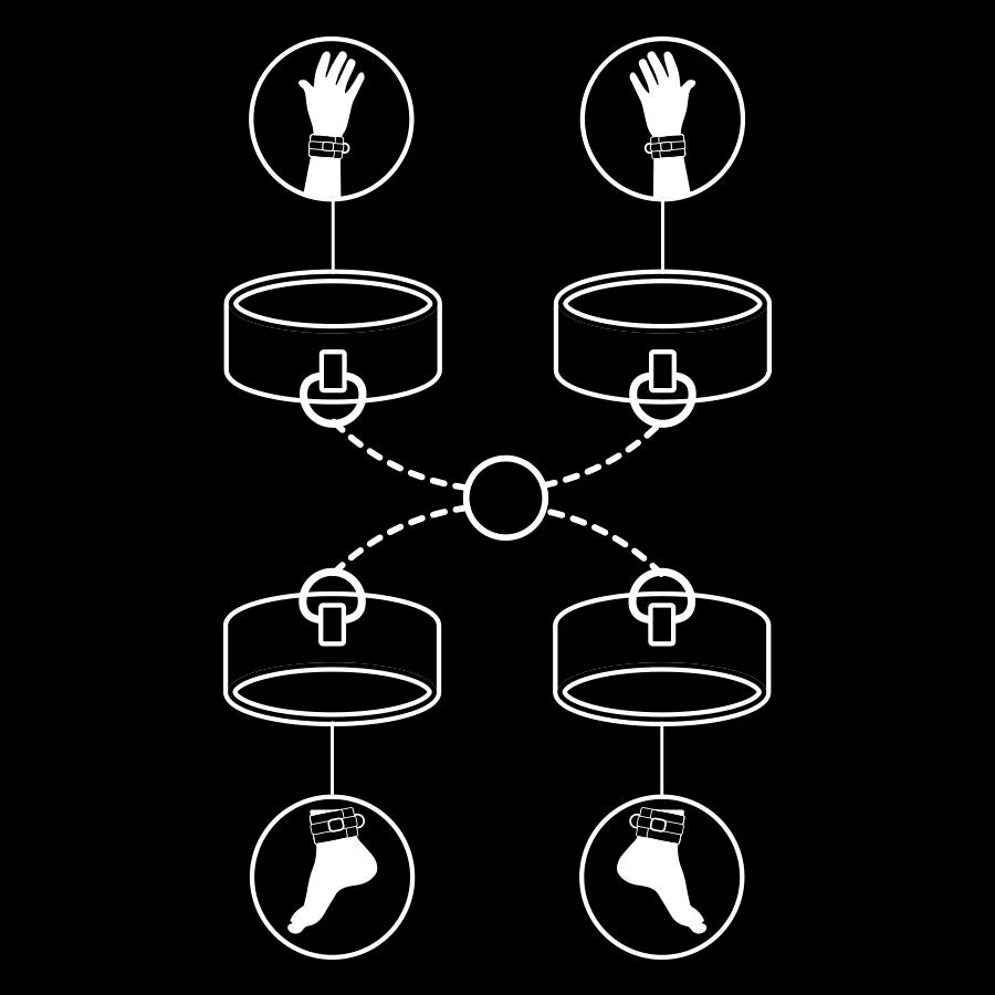 FETISH SUBMISSIVE - SET DE ESPOSAS DE MANO Y TOBILLO CON FORRO DE NOPRENE