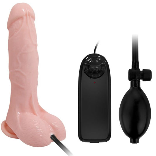 BAILE - DILDO VIBRADOR E INFLABLE REALISTA 18,8 CM