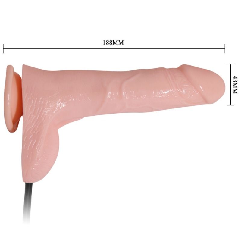 BAILE - DILDO VIBRADOR E INFLABLE REALISTA 18,8 CM