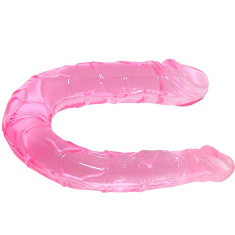 BAILE - DILDO DOBLE ROSA CON DOBLE PENE