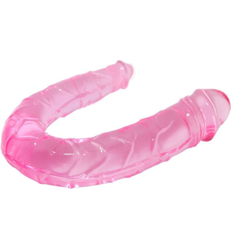BAILE - DILDO DOBLE ROSA CON DOBLE PENE