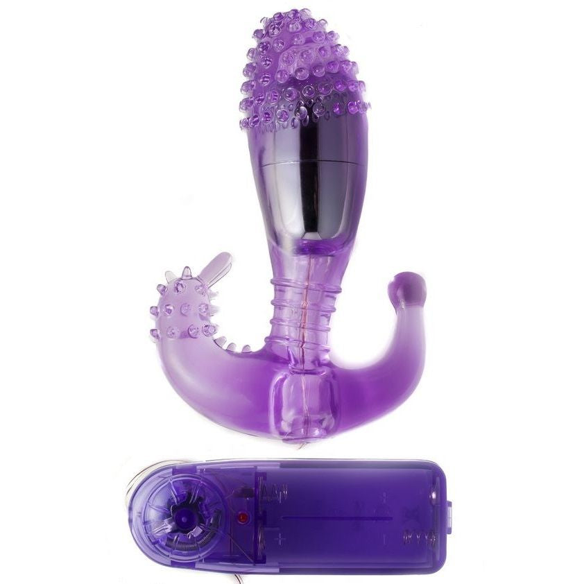 BAILE - ESTIMULADOR VAGINAL Y ANAL LILA CON VIBRACIÓN
