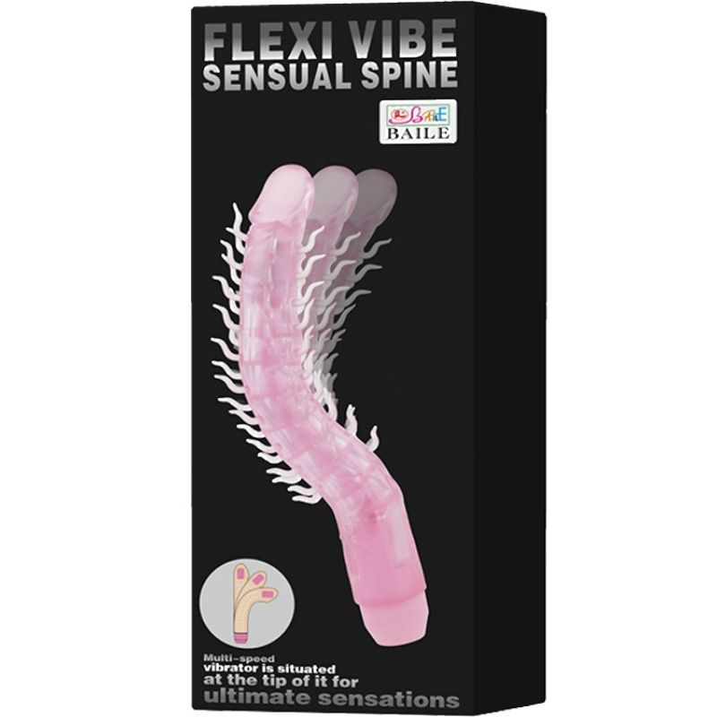 BAILE - DILDO VIBRADOR FLEXI VIBE SENSUAL SPINE FLEXIBLE LILA 23,5 CM