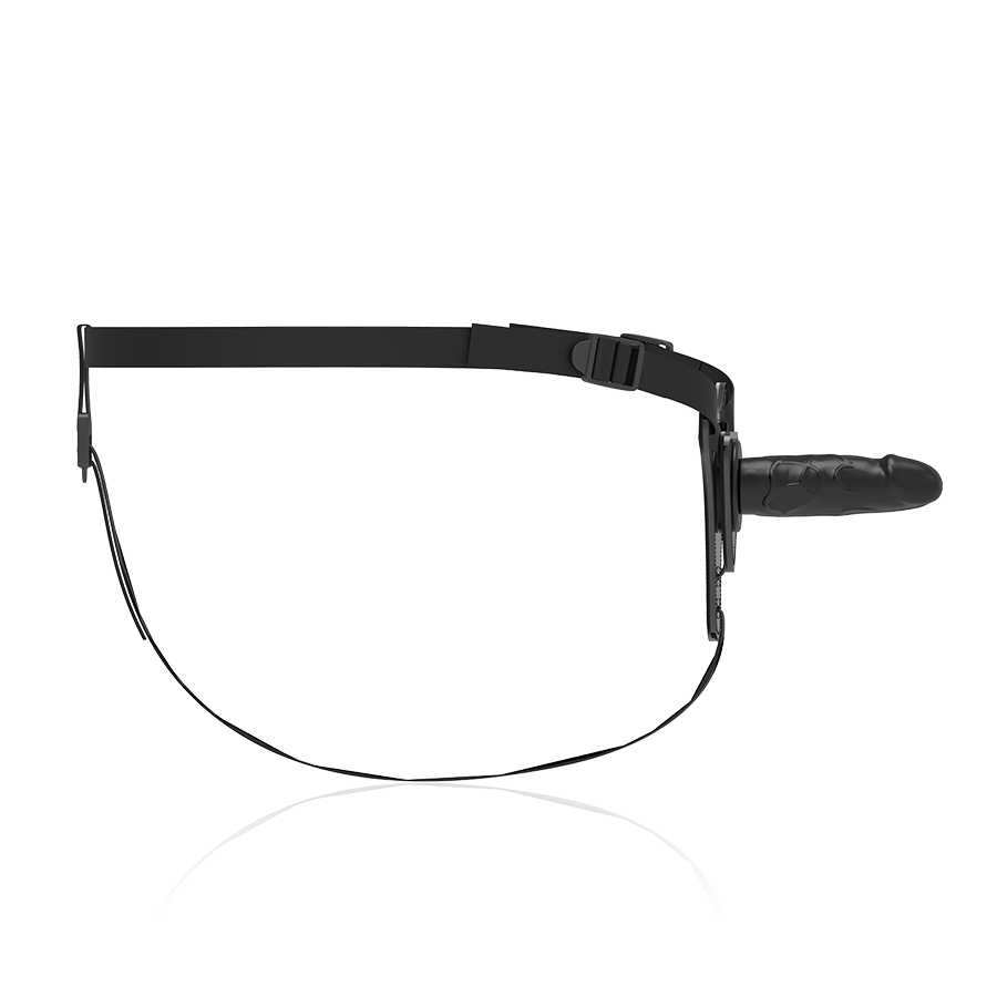 ARNÉS FETISH SUBMISSIVE - SILICONA NEGRA REALISTA 15 CM