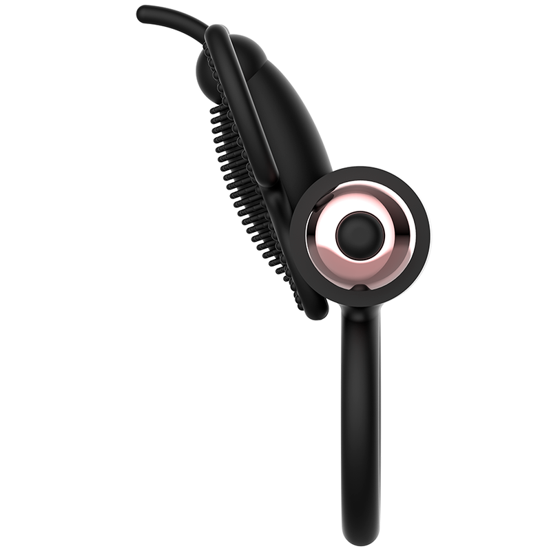 COQUETTE CHIC DESIRE - ANILLO PARA EL PENE MARIPOSA CON VIBRADOR NEGRO/DORADO