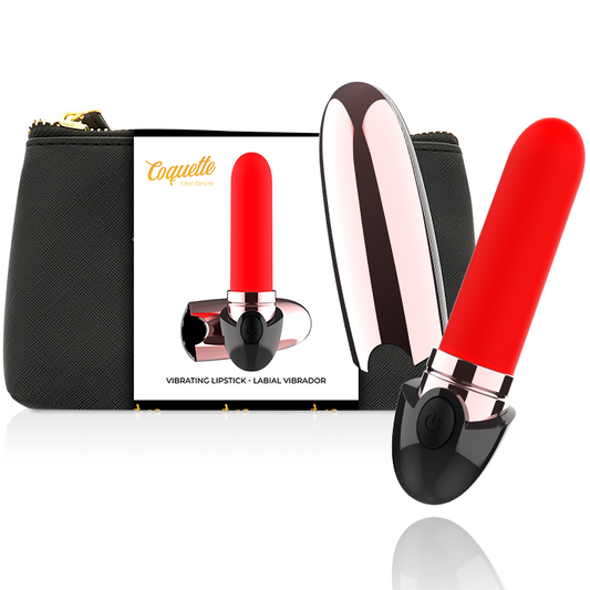 COQUETTE CHIC DESIRE - VIBRADOR LABIAL RECARGABLE NEGRO/DORADO