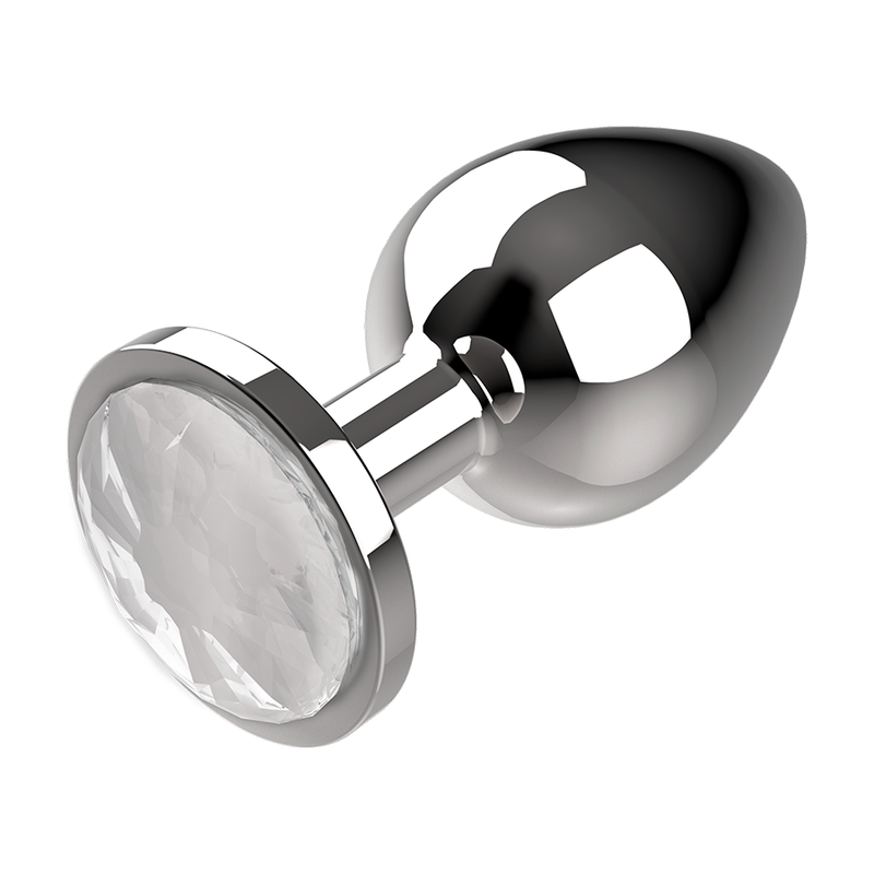 COQUETTE CHIC DESIRE - PLUG ANAL METAL COLOR TRANSPARENTE TALLA M 3.5 X 8 CM