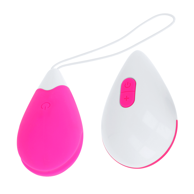 OHMAMA - HUEVO VIBRADOR TEXTURIZADO 10 MODOS ROSA Y BLANCO