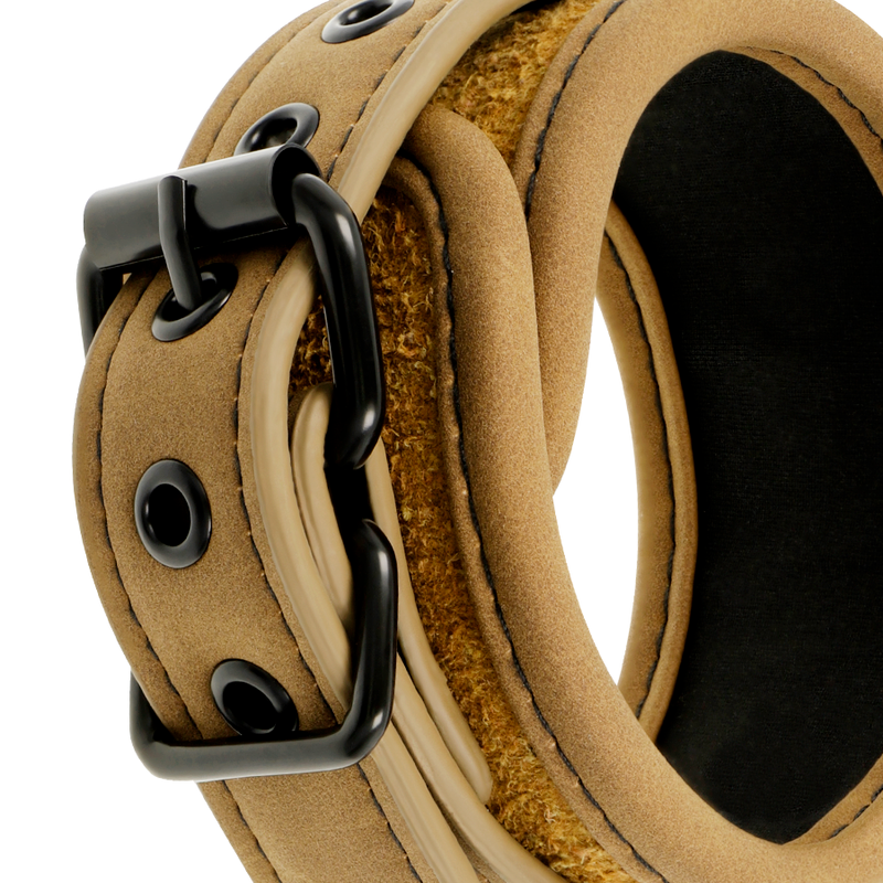 FETISH SUBMISSIVE ORIGEN - ESPOSAS DE TOBILLO DE CUERO VEGANO CON FORRO DE NEOPRENO