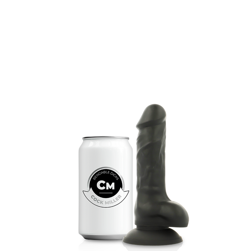 COCK MILLER - ARNÉS + SILICONA DENSITY COCKSIL ARTICULABLE NEGRO 13 CM