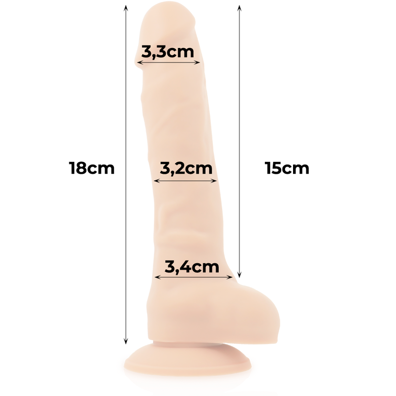COCK MILLER - ARNÉS + SILICONA DENSIDAD ARTICULABLE COCKSIL 18 CM
