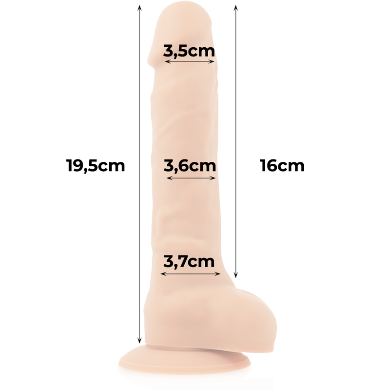 COCK MILLER - ARNÉS + SILICONA DENSIDAD ARTICULABLE COCKSIL 19.5 CM