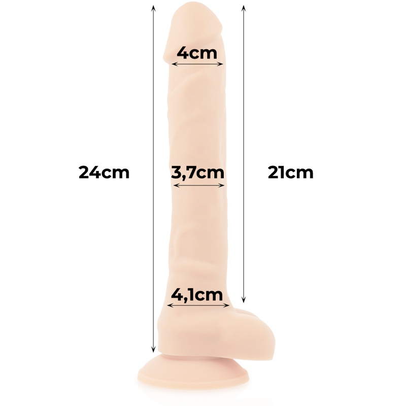 COCK MILLER - ARNÉS + SILICONA DENSIDAD ARTICULABLE COCKSIL 24 CM